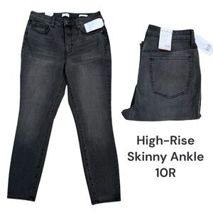 NWT Wonderly Black High-Rise Skinny Ankle Jeans 10